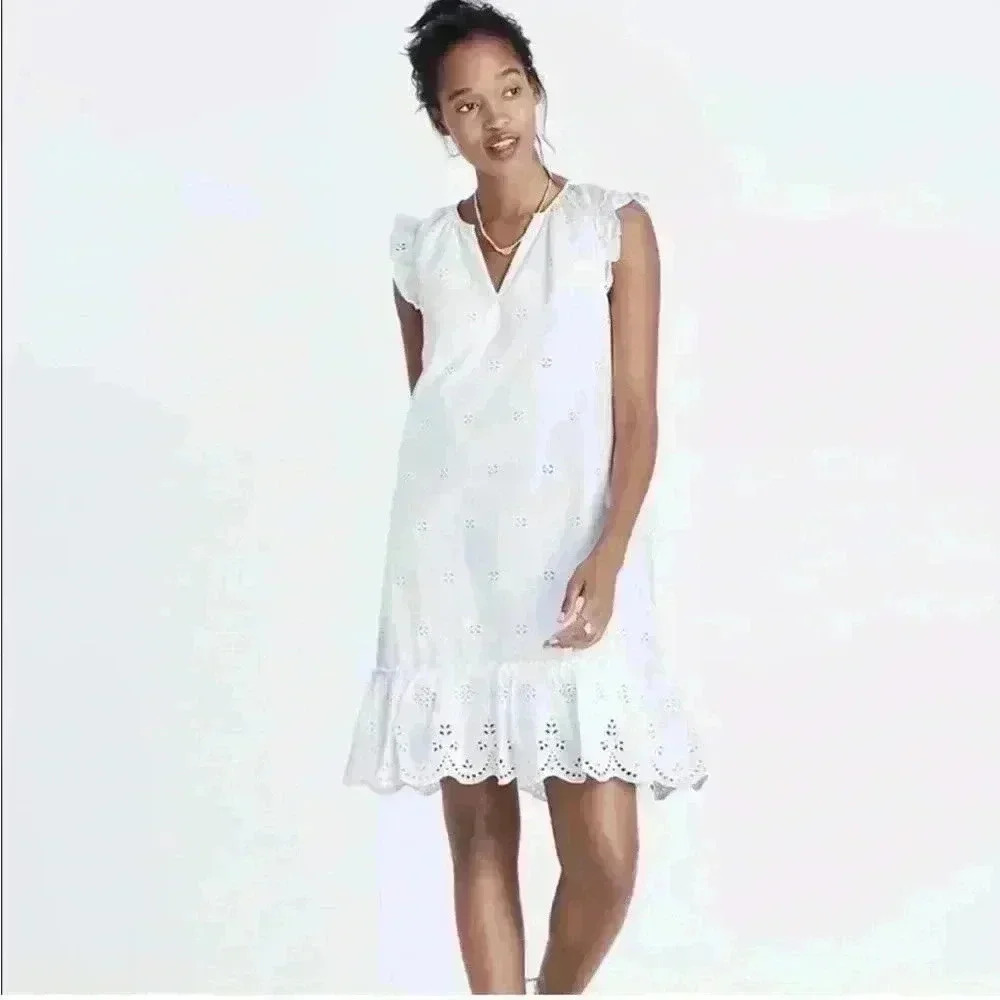 Madewell white eyelet garden dress Xsmall - Picture 2 of 7